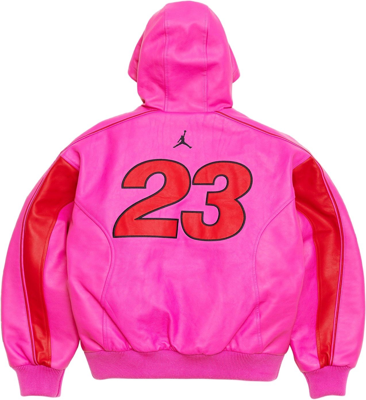 Supreme®/Jordan® Hooded Leather Jacket view 11